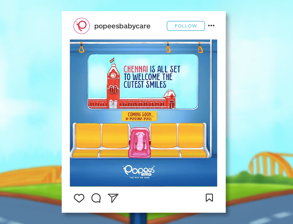 Popees Baby Care Social media Branding creative